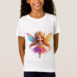 Betoverende Fantasie Elf met Kleurrijke Vleugels T-shirt