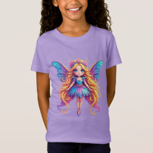 Betoverende Fantasy Fee met Kleurrijke Vleugels T-shirt