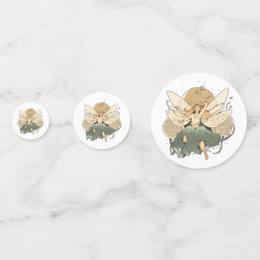 Betoverende fee - grillige fantasiekunst confetti (Achterkanten)