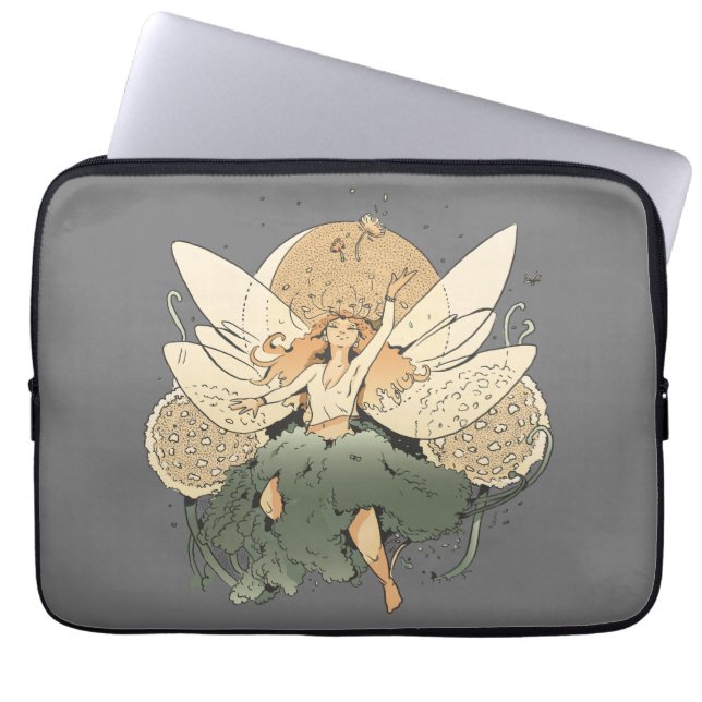 Betoverende fee - grillige fantasiekunst laptop sleeve (Voorkant)