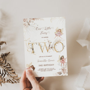 Betoverende feeën 2e verjaardag uitnodiging