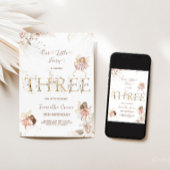 Betoverende feeën 3e verjaardag uitnodiging