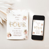 Betoverende feeën 4e verjaardag uitnodiging