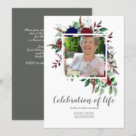 Betoverende FEEST VAN LEVEN FOTO-herdenking Kaart