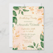 Betoverende Floral Delight Verjaardagsviering Kaart (Voorkant)