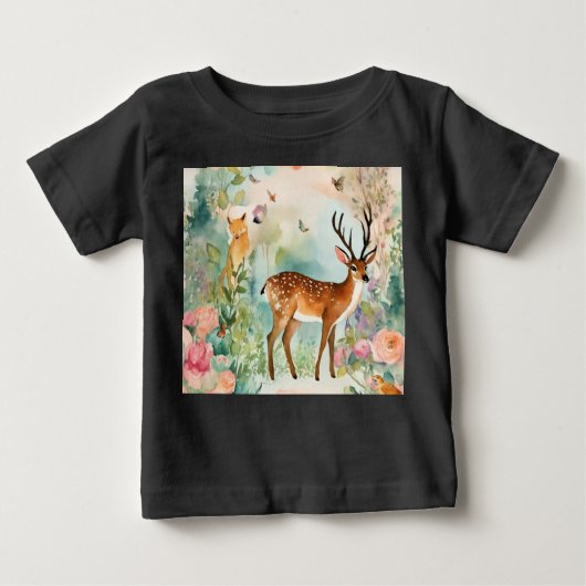 "Betoverende Forest Animal Fantasy Zoo Art Baby (Voorkant)
