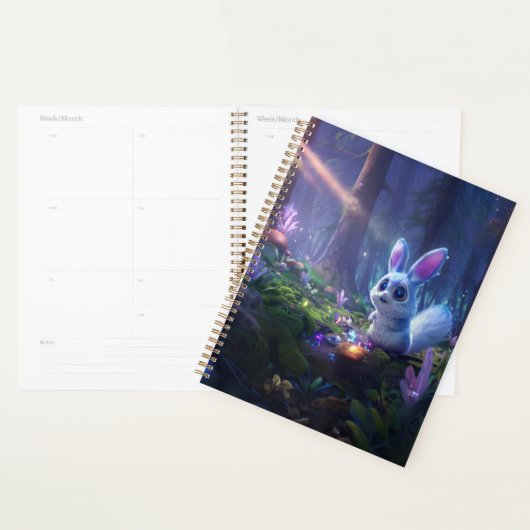 Betoverende Forest Friend: Schattig pluizig scheps Planner (Display)