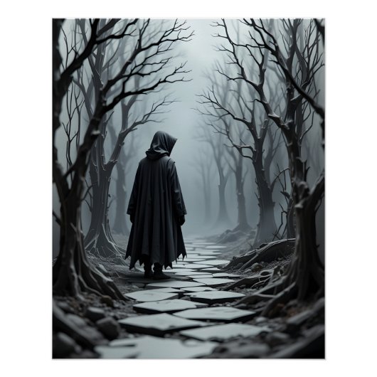 Betoverende Forest Papercraft Scene Perfect Poster (Voorkant)