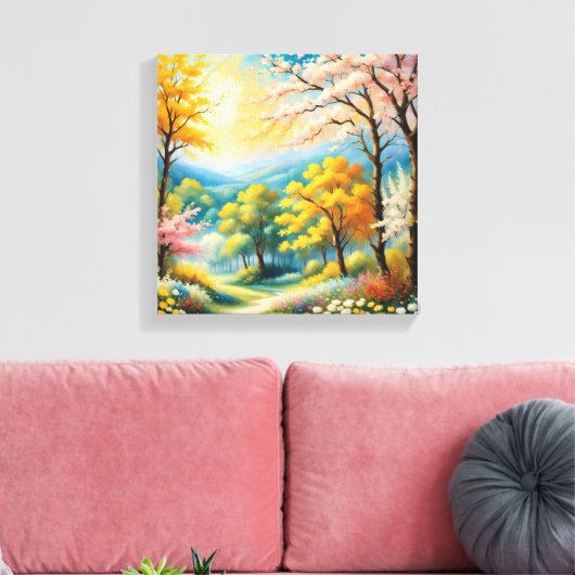 Betoverende Forest Path Art Print (Insitu (Woonkamer))