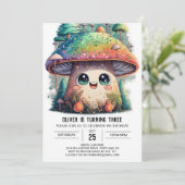 Betoverende Fungi Fantasy Verjaardag Uitnodiging (Staand voorkant)