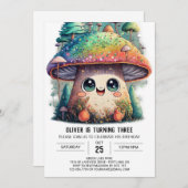 Betoverende Fungi Fantasy Verjaardag Uitnodiging (Voorkant / Achterkant)