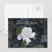 Betoverende Gardenia Save the Date Briefkaart (Voorkant / Achterkant)