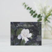 Betoverende Gardenia Save the Date Briefkaart (Staand voorkant)