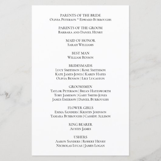 Betoverende Gnome Rustic Woodland Wedding Program (Achterkant)