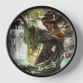 Betoverende godin bij een magische waterval