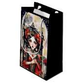 Betoverende Gothic Fairy Christmas Gift Bag Klein Cadeauzakje (Achterkant Gekanteld)