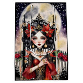 Betoverende Gothic Fairy Christmas Gift Bag Medium Cadeauzakje (Achterkant)