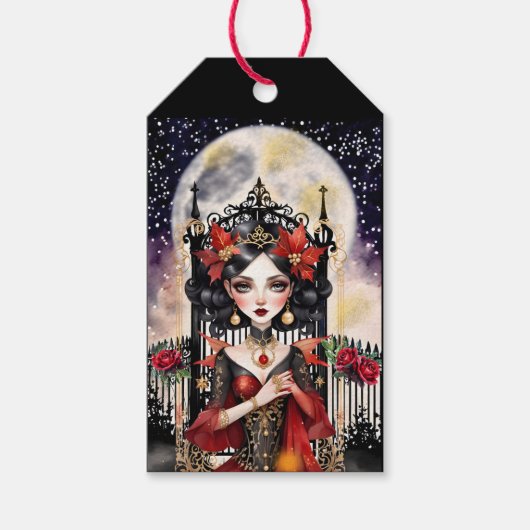 Betoverende Gothic Fairy Christmas Gift Label Cadeaulabel (Voorkant)