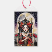 Betoverende Gothic Fairy Christmas Gift Label Cadeaulabel (Achterkant)