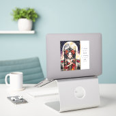 Betoverende Gothic Fairy Christmas Sticker (Laptop op bureau)