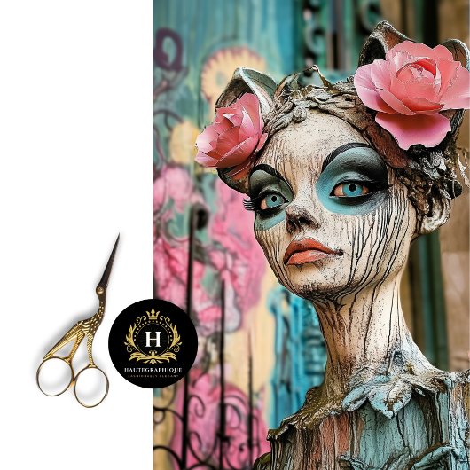 Betoverende gotische Paris Gargoyle Decoupage Tissuepapier