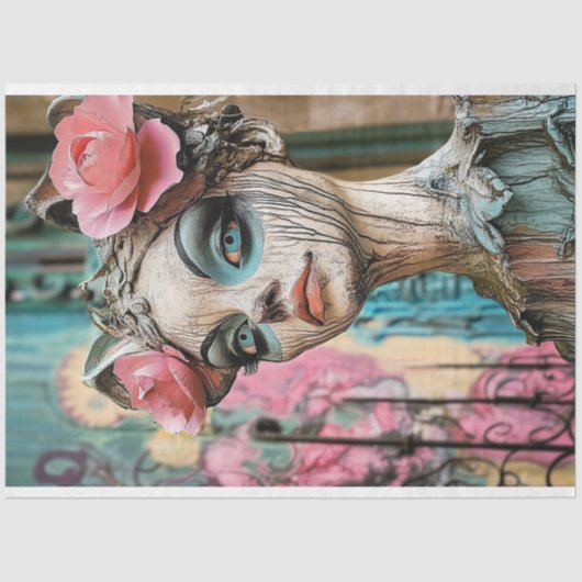 Betoverende gotische Paris Gargoyle Decoupage Tissuepapier (Voorkant)