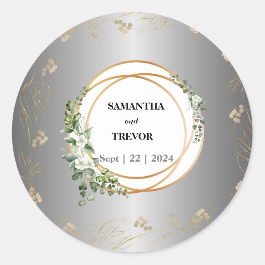 Betoverende gouden botanische Sticker (Voorkant)