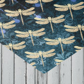 Betoverende gouden libellen op Blauwgroen Blue Dam Tissuepapier