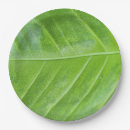 Betoverende Green Leaf Design 9-inch ronde Papieren Bordje