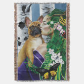 Betoverende Groene Fantasie Franse Bulldog Dryade Deken (Voorkant Verticaal)