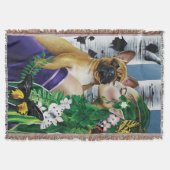 Betoverende Groene Fantasie Franse Bulldog Dryade Deken (Voorkant)