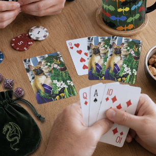 Betoverende Groene Fantasie Franse Bulldog Dryade Pokerkaarten