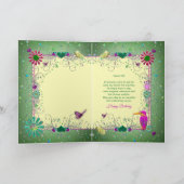 Betoverende groene / gele verjaardag, geheime vrie kaart (Binnen)