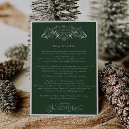 Betoverende groene kerstman kerstdag brief