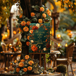 Betoverende groene & oranje Druid Hill herfst glan Perfect Poster