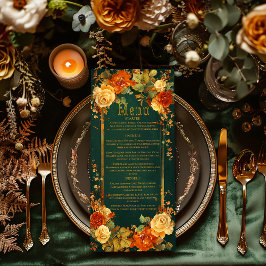 Betoverende groene & Oranje druïde geïnspireerde b Menu