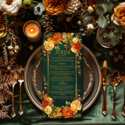 Betoverende groene & Oranje druïde geïnspireerde b Menu