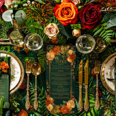 Betoverende groene & Oranje druïde geïnspireerde b Menu