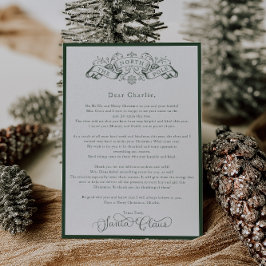 Betoverende Groene Sinterklaas Kerstdag brief