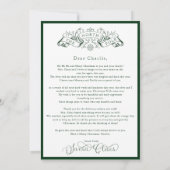 Betoverende Groene Sinterklaas Kerstdag brief (Achterkant)