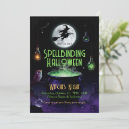 Betoverende Halloween Heks Feest Uitnodiging
