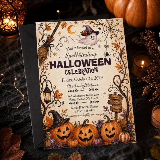 Betoverende Halloween uitnodiging
