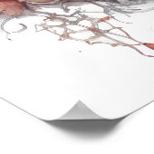 Betoverende Halloween Vampier Skull Art Poster (Hoek)