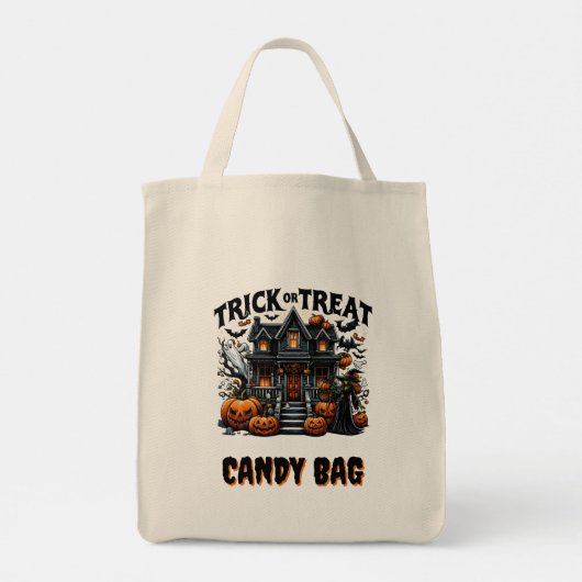 Betoverende Halloween-viering in een spookachtig h Tote Bag (Achterkant)