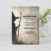 Betoverende Halloween Witch Custom Party Kaart (Staand voorkant)