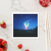 Betoverende hartvormige Bokeh Night Sky achtergron Servet (Insitu)