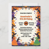Betoverende heks coven Halloween verjaardagsfeest Kaart (Voorkant)