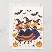 Betoverende heks coven Halloween verjaardagsfeest Kaart (Achterkant)