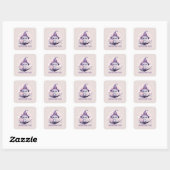 betoverende heks vierkante sticker (Vel)