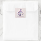 betoverende heks vierkante sticker (Tas)